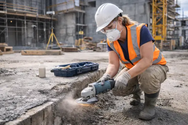 Level 2 NVQ Damage Repair and Resurfacing on a live construction site
