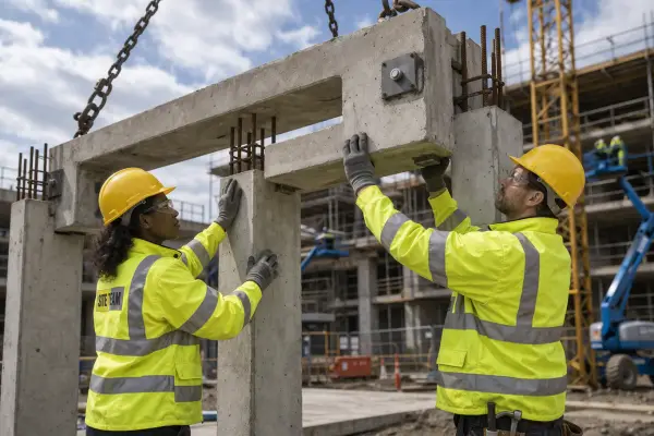 Level 2 NVQ Precast Concrete Structural on a live construction site