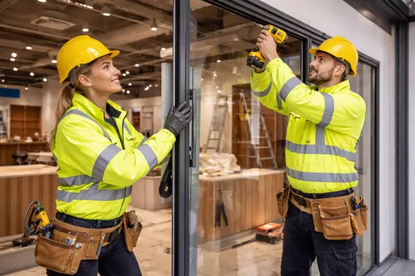 Level 2 NVQ Shopfitting Site Work on a live construction site