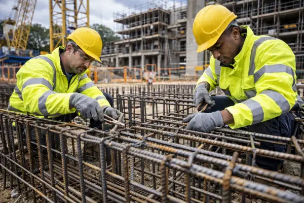 Level 2 NVQ Steelfixing on a live construction site